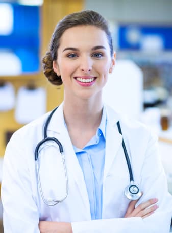 female doctor smiling