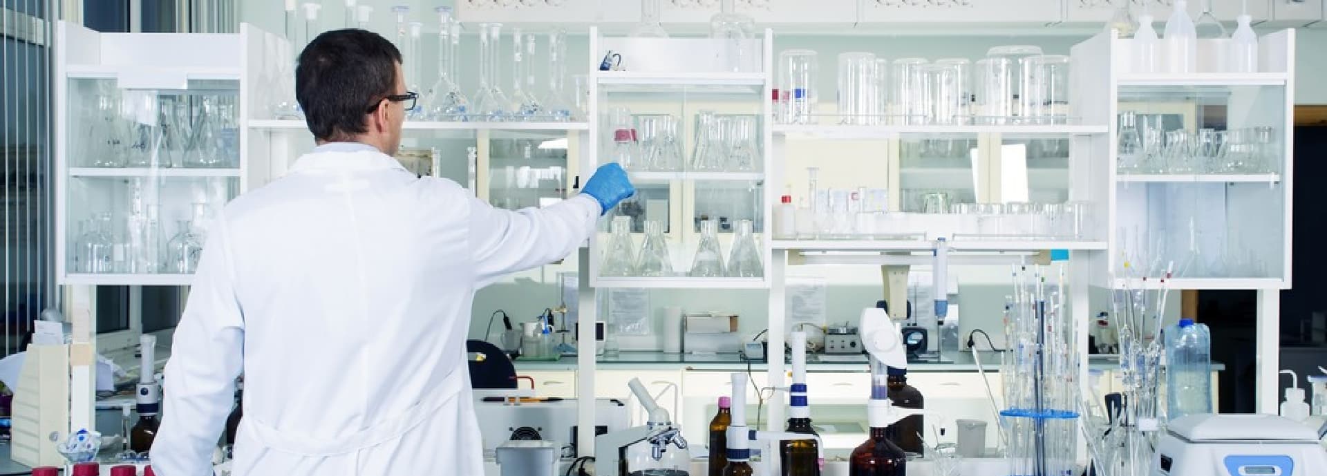 lab doctor reading tests in the laboratory