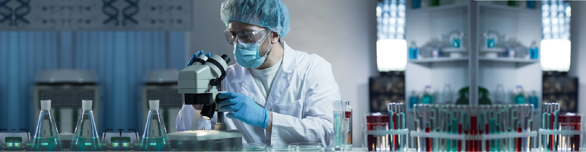 laboratory assistant checking result